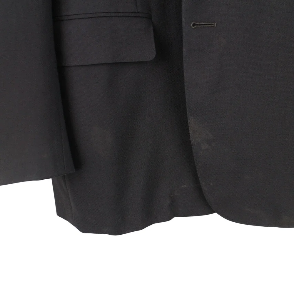 Canali‎ Black Wool Blazer Sport Coat Made in Italy Luxury Tailored Jacket 58